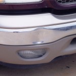 before and after front bumper repair